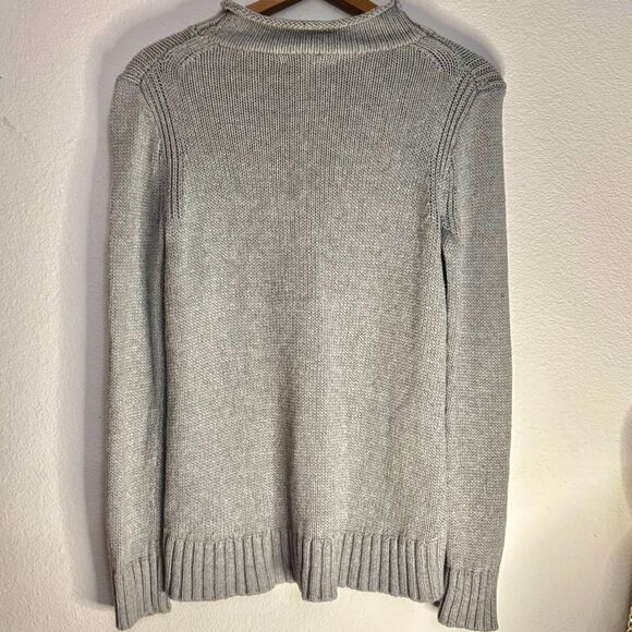 J Crew Always Roll Neck Vintage Classic Gray Women's M Casual Knit Sweater - Picture 4 of 9
